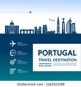 Portugal Travel Destination Vector illustration.