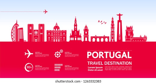 Portugal Travel Destination Vector illustration.