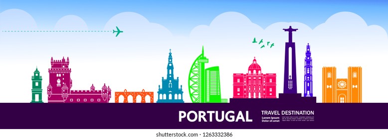 Portugal Travel Destination Vector illustration.