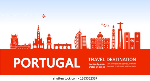 Portugal Travel Destination Vector illustration.