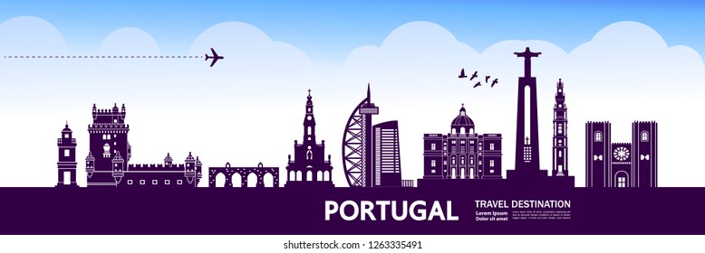 Portugal Travel Destination Vector illustration.