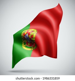 Portugal, vector 3d flag isolated on white background