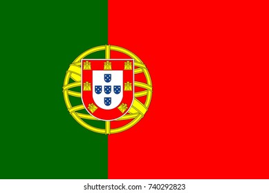 Portugal Vector Flag. Vector illustration.