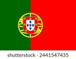 Portugal vector flag in official colors and 3:2 aspect ratio.
