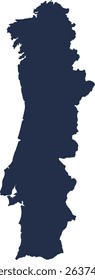 Portugal Vector map. High detailed. 