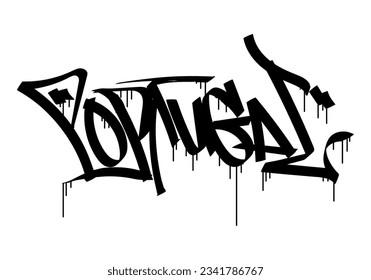 PORTUGAL word graffiti tag style