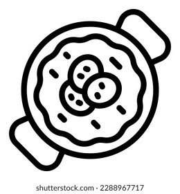 Portugese cuisine icon outline vector. Food tart. Meal lisbon