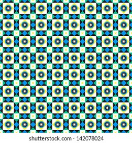 Portugues Tiles Vector Pattern