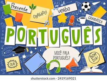 Portugiesisch. Übersetzen:" Portugiesisch. Gegenwart, Verb, Hallo, danke, Sprechen Sie Portugiesisch, Guten Tag; Grammatik, aber ich, Was ?, eins". 