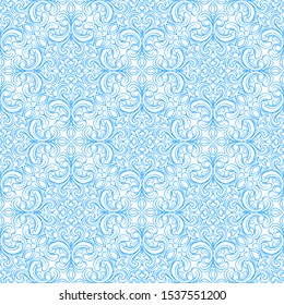 Tapa de azulejo portugués. La decoración mediterránea tradicional. cerámica italiana o mayólica española. Fondo de damasco barroco con hojas de desplazamiento antiguas.