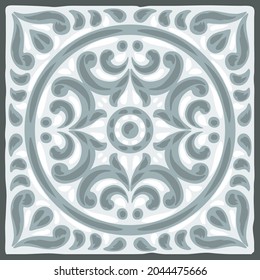 Patrón de azulejo de cerámica portuguesa. Ornamento tradicional mediterráneo. cerámica italiana o mayólica española.