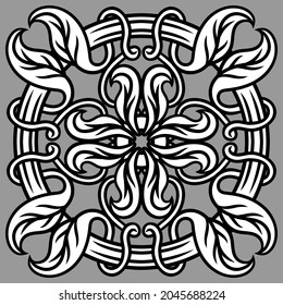 Patrón de azulejo de cerámica portuguesa. Ornamento tradicional mediterráneo. cerámica italiana o mayólica española.