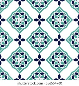 Portuguese azulejo tiles. Blue and white gorgeous seamless patterns. For scrapbooking, wallpaper, cases for smartphones, web background, print, surface texture, pillows, towels, linens, bags, T-shirts