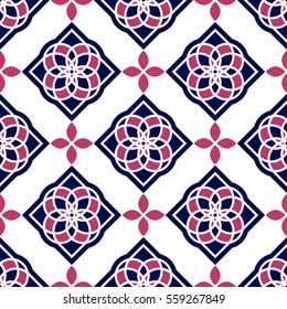 Portuguese azulejo tiles. Blue and white gorgeous seamless patterns. For scrapbooking, wallpaper, cases for smartphones, web background, print, surface texture, pillows, towels, linens, bags, T-shirts
