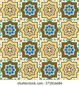 Portuguese azulejo tiles. Blue and white gorgeous seamless patterns. For scrapbooking, wallpaper, cases for smartphones, web background, print, surface texture, pillows, towels, linens, bags, T-shirts