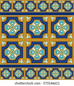 Portuguese azulejo tiles. Blue and white gorgeous seamless patterns. For scrapbooking, wallpaper, cases for smartphones, web background, print, surface texture, pillows, towels, linens, bags, T-shirts