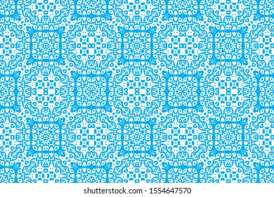 Portuguese azulejo tiles. Encaustic seamless patterns, prints