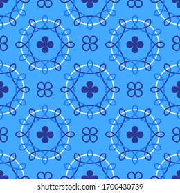 Portuguese azulejo tiles. Encaustic seamless patterns, prints. Oriental, Moroccan, geometric motifs. Suitable for packaging cosmetics, ceramics, T-shirts designs patchwork mosaics