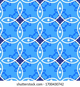 Portuguese azulejo tiles. Encaustic seamless patterns, prints. Oriental, Moroccan, geometric motifs. Suitable for packaging cosmetics, ceramics, T-shirts designs patchwork mosaics
