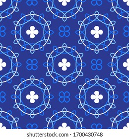 Portuguese azulejo tiles. Encaustic seamless patterns, prints. Oriental, Moroccan, geometric motifs. Suitable for packaging cosmetics, ceramics, T-shirts designs patchwork mosaics
