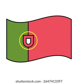 bandeira portuguesa ícone do vetor ícone ilustração 