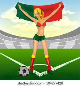 portuguese girl soccer fan