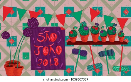 Portuguese "São João" holiday's decorations.