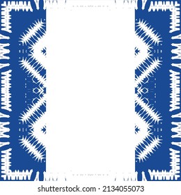 Portuguese ornamental azulejo ceramic. Creative design. Vector seamless pattern illustration. Blue vintage backdrop for wallpaper, web background, towels, print, surface texture, pillows.