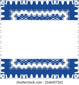 Portuguese ornamental azulejo ceramic. Creative design. Vector seamless pattern illustration. Blue vintage backdrop for wallpaper, web background, towels, print, surface texture, pillows.