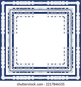 Portuguese ornamental azulejo ceramic. Creative design. Vector seamless pattern collage. Blue vintage backdrop for wallpaper, web background, towels, print, surface texture, pillows.