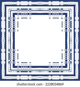 Portuguese ornamental azulejo ceramic. Creative design. Vector seamless pattern collage. Blue vintage backdrop for wallpaper, web background, towels, print, surface texture, pillows.