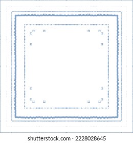 Portuguese ornamental azulejo ceramic. Original design. Vector seamless pattern watercolor. Blue vintage backdrop for wallpaper, web background, towels, print, surface texture, pillows.
