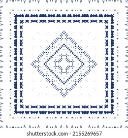 Portuguese ornamental azulejo ceramic. Vector seamless pattern collage. Universal design. Blue vintage backdrop for wallpaper, web background, towels, print, surface texture, pillows.