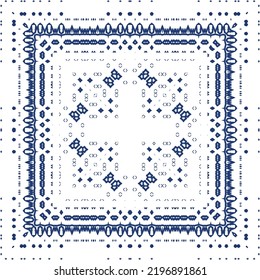 Portuguese ornamental azulejo ceramic. Vector seamless pattern collage. Universal design. Blue vintage backdrop for wallpaper, web background, towels, print, surface texture, pillows.