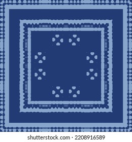 Portuguese ornamental azulejo ceramic. Vector seamless pattern collage. Universal design. Blue vintage backdrop for wallpaper, web background, towels, print, surface texture, pillows.