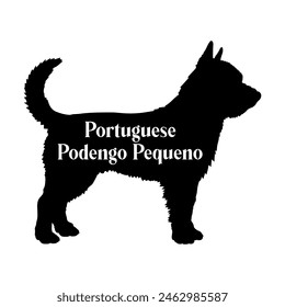 Portuguese Podengo Pequeno Dog silhouette dog breeds logo dog monogram vector