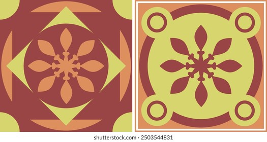 Portuguese and Spanish Azulejo Tiles: Seamless Mediterranean, Ethnic, and Tribal Patterns with Indian, Ikat, Baroque, and Damask Design Motifs for Apparel. Vector Illustration. Arabic, Turkish Motifs