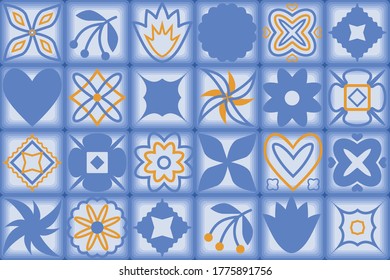 Portuguese style abstract ornament, vector image