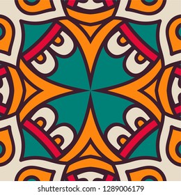 Portuguese tile pattern vector with floral ornaments motifs. Portugal azulejo, mexican talavera, spanish, italian majolica or moroccan ceramic texture for house bathroom wall or kitchen flooring.