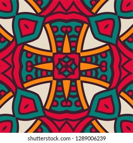 Portuguese tile pattern vector with floral ornaments motifs. Portugal azulejo, mexican talavera, spanish, italian majolica or moroccan ceramic texture for house bathroom wall or kitchen flooring.