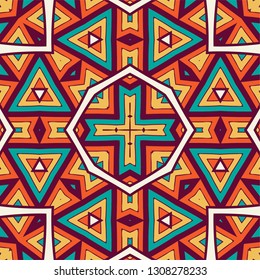 Portuguese tile pattern vector with geometrical abstract motifs. Portugal azulejo, mexican talavera, spanish, italian majolica or moroccan ceramic texture for house bathroom wall or kitchen flooring.