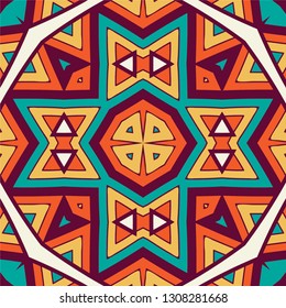 Portuguese tile pattern vector with geometrical abstract motifs. Portugal azulejo, mexican talavera, spanish, italian majolica or moroccan ceramic texture for house bathroom wall or kitchen flooring.