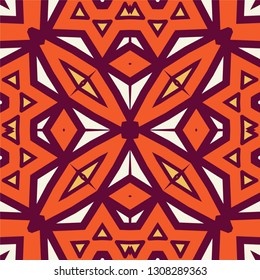 Portuguese tile pattern vector with geometrical abstract motifs. Portugal azulejo, mexican talavera, spanish, italian majolica or moroccan ceramic texture for house bathroom wall or kitchen flooring.