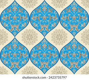 Portuguese tile pattern vector seamless with vintage parquet arabesque motifs. Spanish azulejo, mexican talavera, italian majolica or moroccan ceramic. Floral texture for kitchen or bathroom floor.