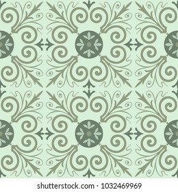 Portuguese tiles pattern. Vintage background. Vector seamless texture. Beautiful colored pattern for design and fashion with decorative elements