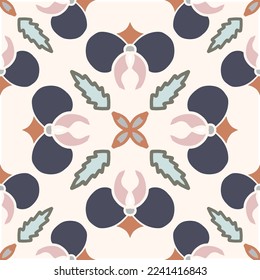 Portuguese vector tiles pattern, Lisbon seamless black and white tile design, Azulejos vintage geometric ceramics