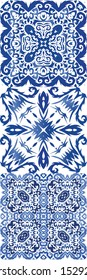 Portuguese vintage azulejo tiles. Vector seamless pattern texture. Stylish design. antique background for pillows, print, wallpaper, web backdrop, towels, surface texture.