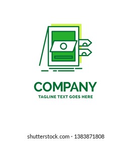 POS, Accounting, Sale, System, Files Flat Business Logo template. Creative Green Brand Name Design.