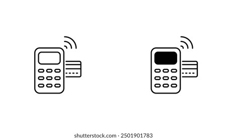 POS icon design with white background stock illustration