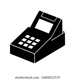 ilustração de arte vetorial de silhueta de máquina POS